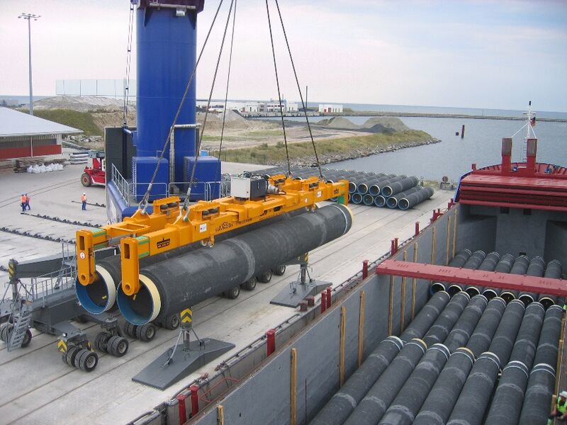 Projekt "Nord Stream": Rohrumschlag